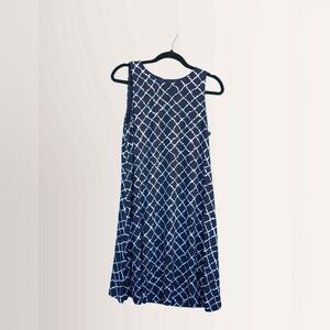 Anne Klein Navy and White Dress